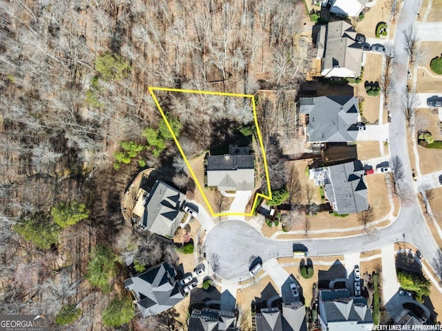 drone / aerial view featuring a residential view