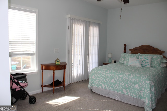 bedroom featuring carpet flooring