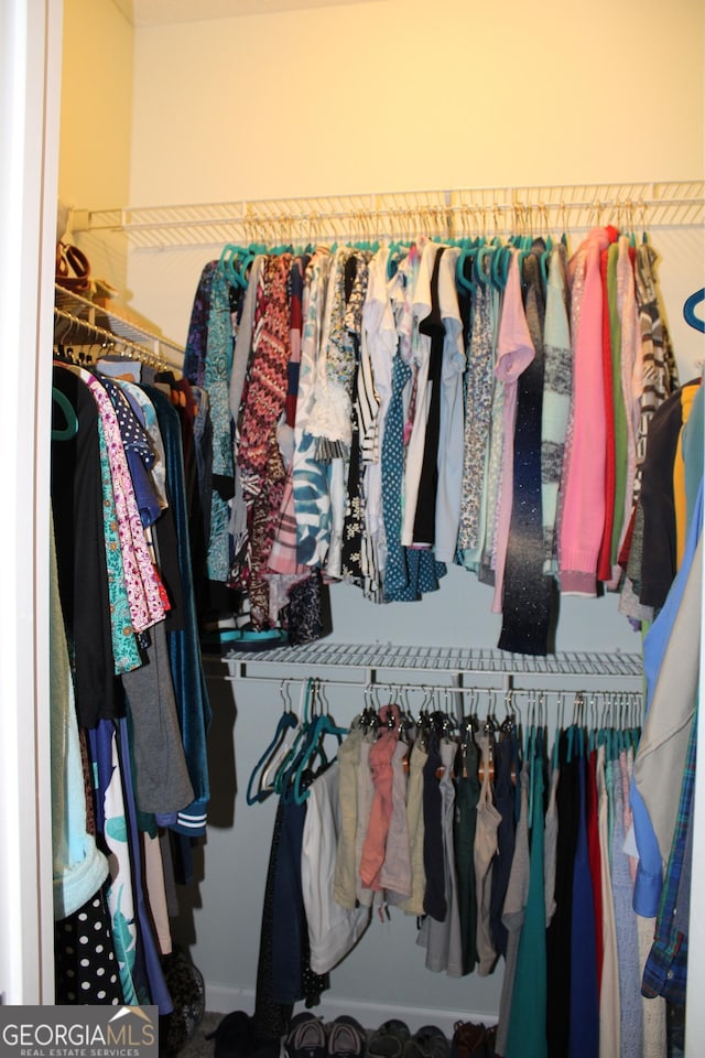 view of walk in closet