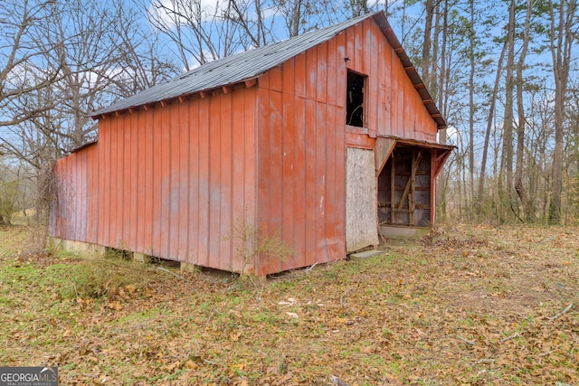 view of outbuilding featuring an outdoor structure