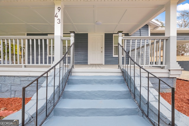 view of stairway