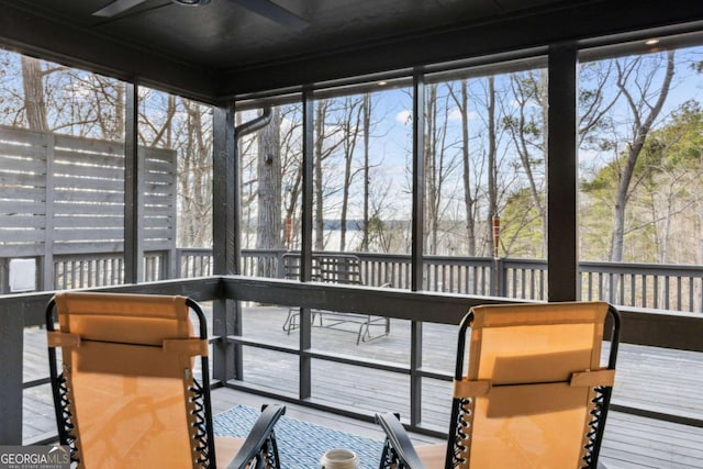 view of sunroom