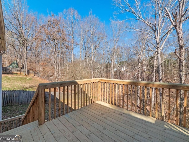 deck with fence