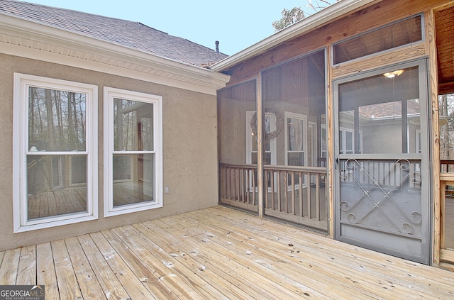 view of wooden deck