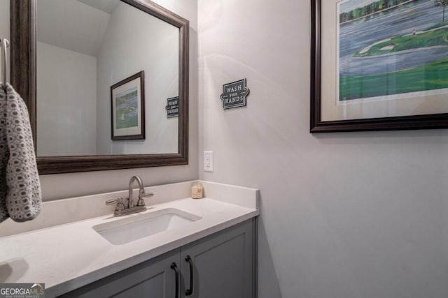 bathroom featuring vanity