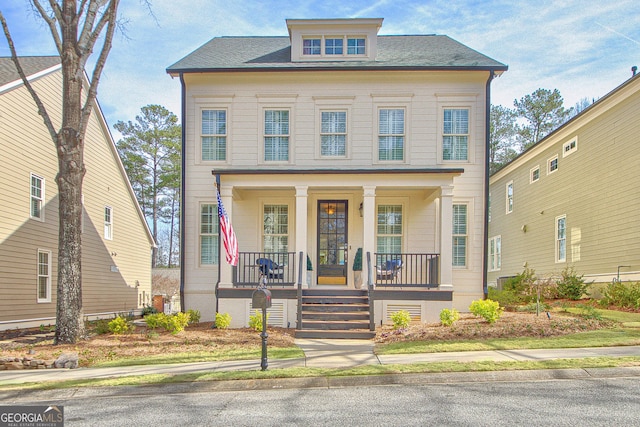 view of front of home with a porch