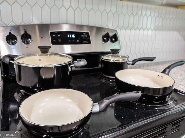 bar with stainless steel electric stove