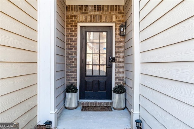 view of doorway to property