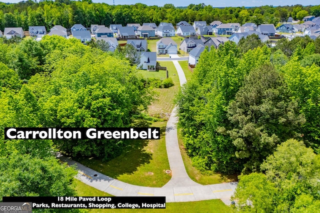 aerial view of residential area