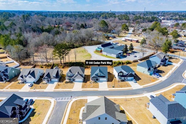 aerial view of residential area