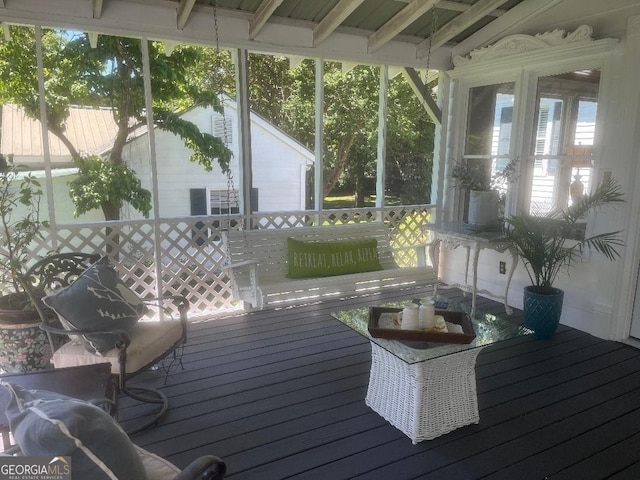 view of sunroom / solarium