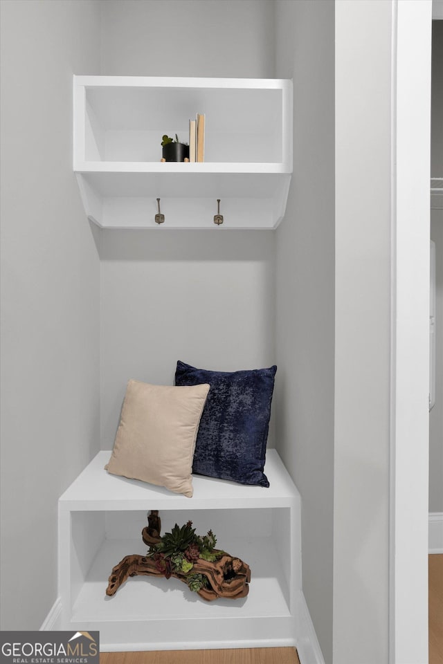 mudroom with baseboards