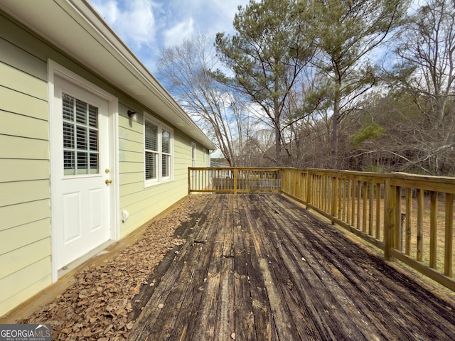 view of wooden deck