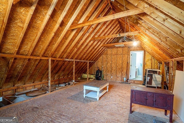 view of attic