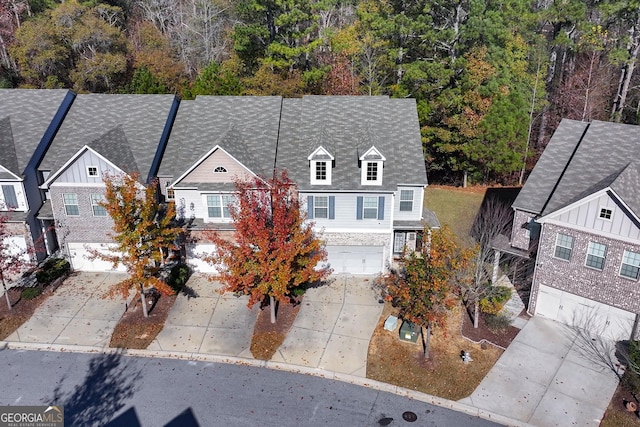 drone / aerial view featuring a residential view