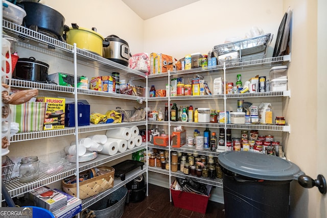 view of pantry