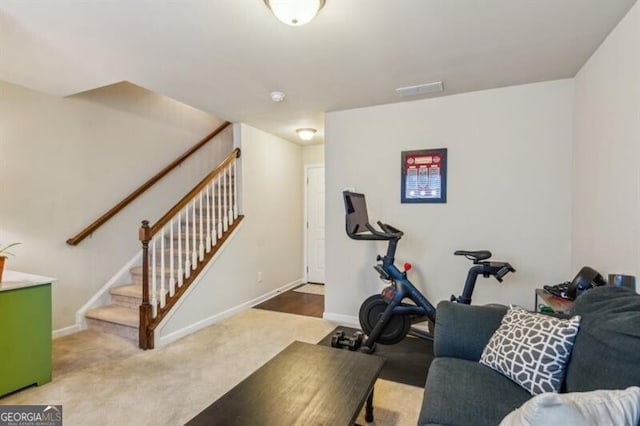 7420 Glisten Ave, Sandy Springs, GA 30328 - exercise room featuring carpet and baseboards