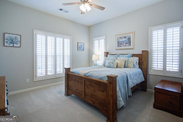 8910 Champion Ct, Ball Ground, GA 30107 - carpeted bedroom with baseboards and a ceiling fan
