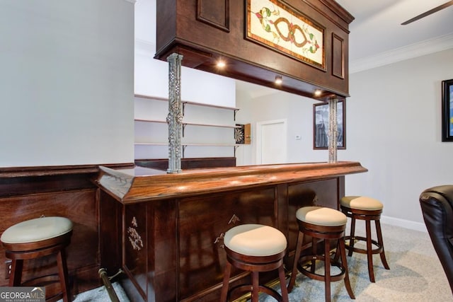 8910 Champion Ct, Ball Ground, GA 30107 - indoor dry bar with ornamental molding and baseboards