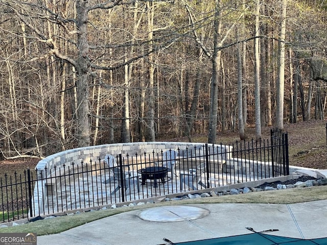 8910 Champion Ct, Ball Ground, GA 30107 - gate with a forest view