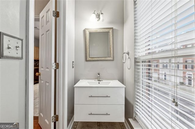 bathroom featuring vanity