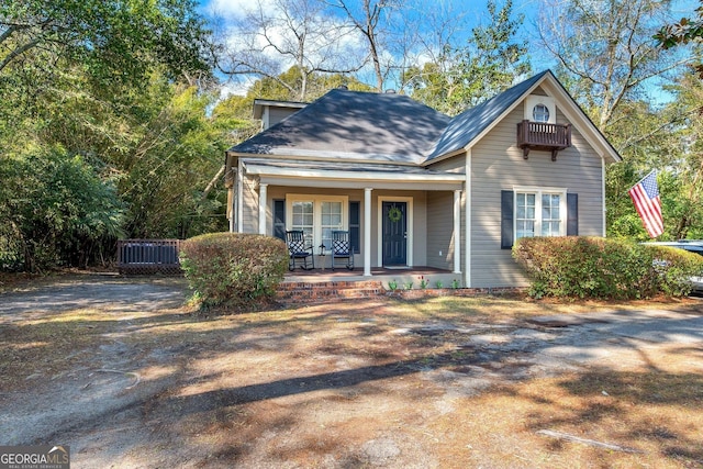 view of front of home with a porch