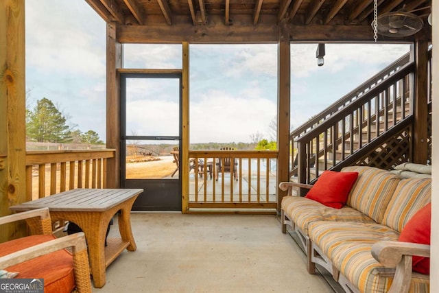 view of sunroom