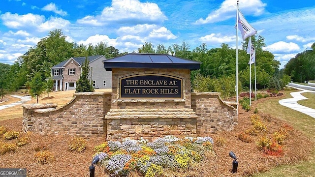 view of community sign