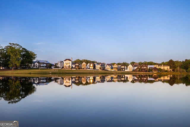 property view of water featuring a residential view