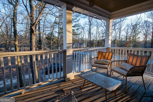 view of wooden terrace