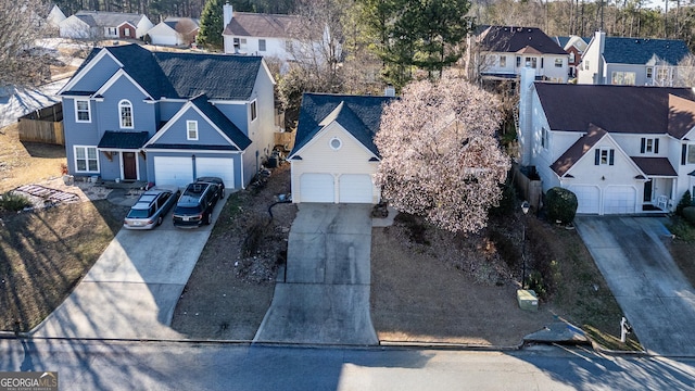 bird's eye view featuring a residential view