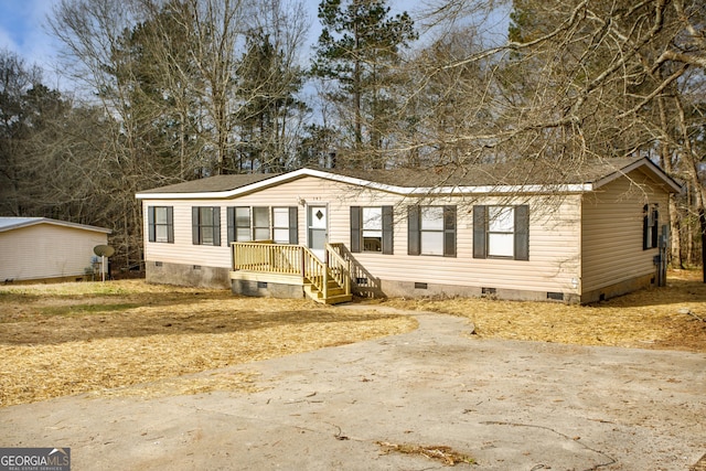 manufactured / mobile home with crawl space