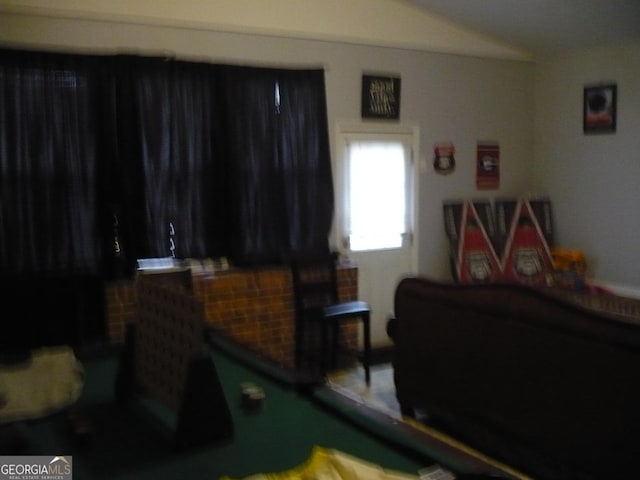 bedroom featuring pool table