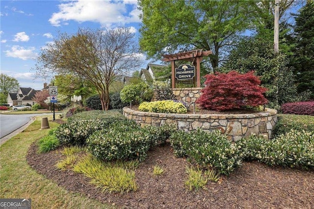 view of community sign