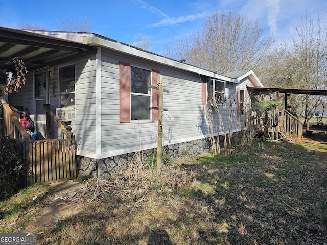 view of property exterior featuring cooling unit