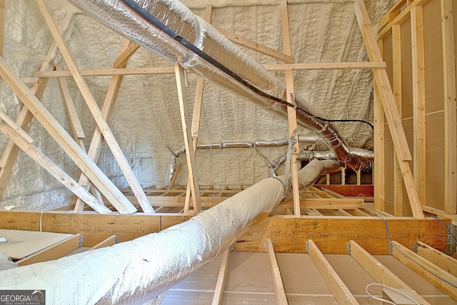 view of attic