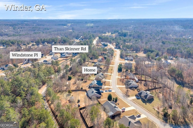 birds eye view of property featuring a residential view