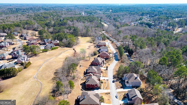 bird's eye view featuring a residential view