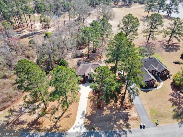 bird's eye view with a rural view