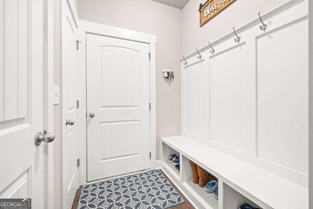 mudroom with tile patterned flooring