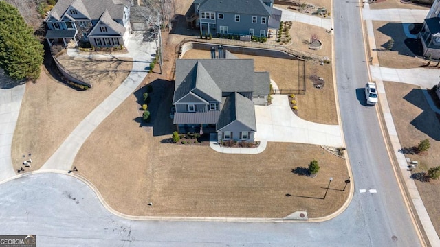 bird's eye view featuring a residential view