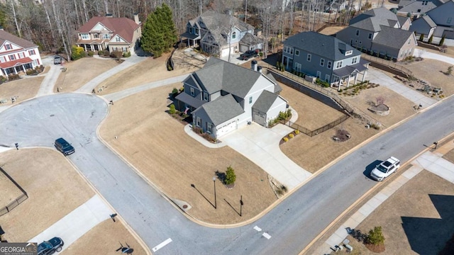 birds eye view of property featuring a residential view