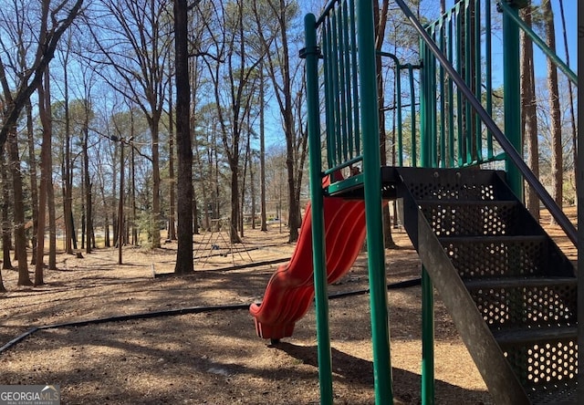 view of community jungle gym