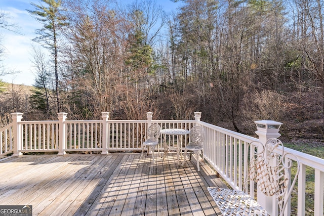 3360 Turniptown Rd, Ellijay, GA 30536 - view of wooden terrace