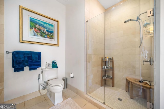 3630 Peachtree Rd NE Unit 1809, Atlanta, GA 30326 - bathroom with a stall shower and tile patterned floors