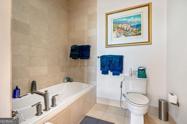 3630 Peachtree Rd NE Unit 1809, Atlanta, GA 30326 - bathroom featuring a bath and tile patterned floors