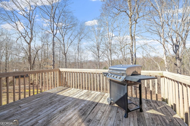 deck with area for grilling