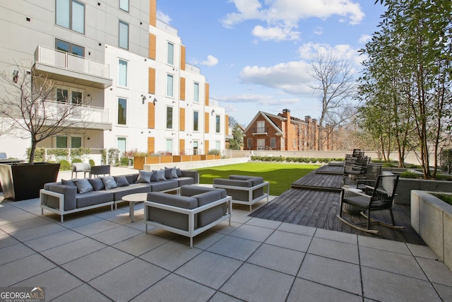 775 Juniper St NE Unit 613, Atlanta, GA 30308 - view of patio with outdoor lounge area
