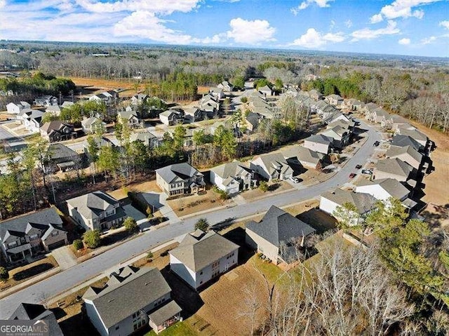 aerial view featuring a residential view