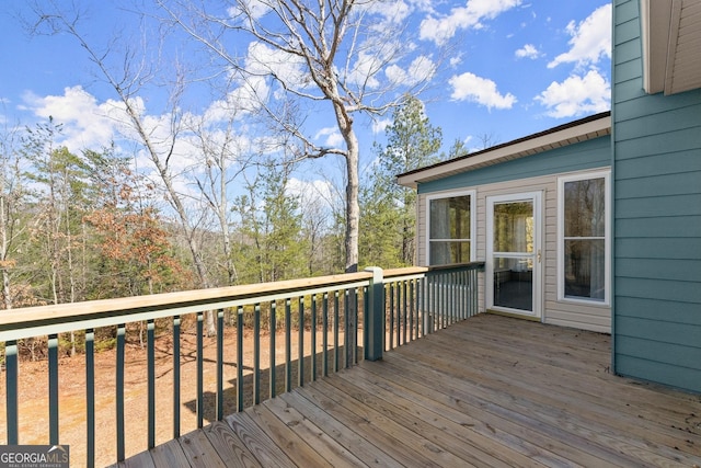 view of wooden terrace